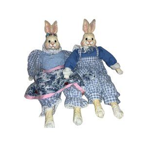 Easter Rabbit Shelf Sitter Home Easter Decor, set of 2-  14.5 inches